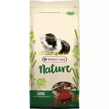 Snack Versele-Laga Cavia Nature 2,3 kg — Meerschweinchenfutter, 15 % Protein, 16 % Rohfaser, 3 % Fett, Kräuter, Vitamin D3, konservierungsstoff- und zuckerfrei