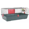 Nagerkäfig ZOLUX Classic 80 — zweistöckiges Metall/Kunststoffgehege, 800×430×330 mm, 31 mm Gitterabstand, grau/rot