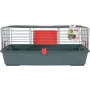 Nagerkäfig ZOLUX Classic 80 — zweistöckiges Metall/Kunststoffgehege, 800×430×330 mm, 31 mm Gitterabstand, grau/rot