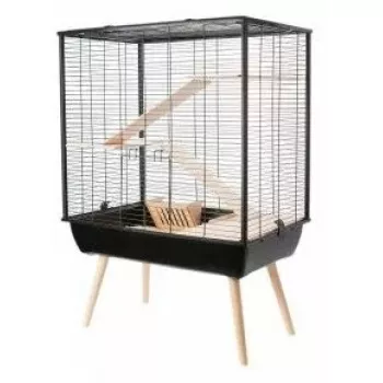 ZOLUX Neo Cozy Large Rodents H80 schwarz — Metall-/Kunststoffkäfig für Ratten und Mäuse, H 80 cm, B 78 cm, T 48 cm