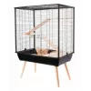 ZOLUX Neo Cozy Large Rodents H80 schwarz — Metall-/Kunststoffkäfig für Ratten und Mäuse, H 80 cm, B 78 cm, T 48 cm
