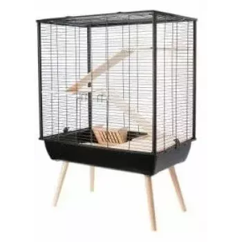 ZOLUX Neo Cozy Large Rodents H80 schwarz — Metall-/Kunststoffkäfig für Ratten und Mäuse, H 80 cm, B 78 cm, T 48 cm