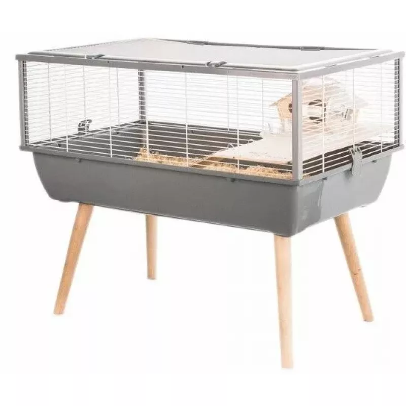 Nagerkäfig ZOLUX Neo Nigha H36 mit 2 Ebenen, Kunststoffboden, 780×480×360 mm, grau