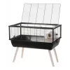 Käfig für Nagetiere ZOLUX Neo Nigha small H36 schwarz, Holz, B780×T360×H480 mm, Laufrad enthalten