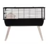 Käfig für Nagetiere ZOLUX Neo Nigha small H36 schwarz, Holz, B780×T360×H480 mm, Laufrad enthalten