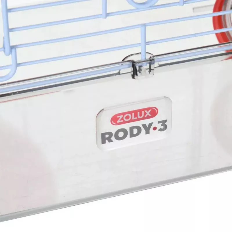 Nagarium ZOLUX Rody3 Trio — Kleintiergehege, Metall/Kunststoff, 410×270×530 mm, 3 kg, inkl. Laufrad
