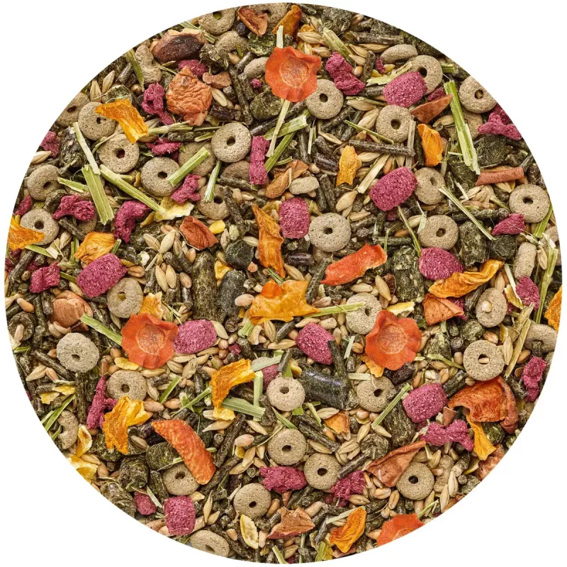 Trockenfutter für Zwergkaninchen Vitakraft 25542 — 3 kg, Getreidegeschmack, konservierungsmittelfrei, fester Beutel, 14 % Rohfaser