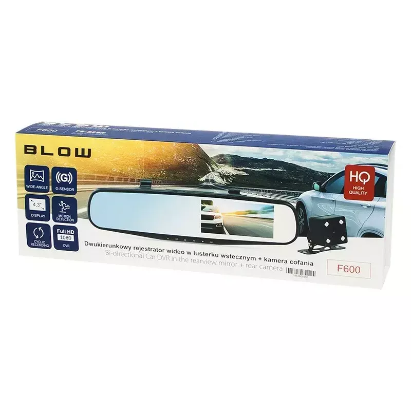Dashcam BLOW F600 Full HD 1080p Nachtsicht – 1080p Aufnahme, Nachtsicht
