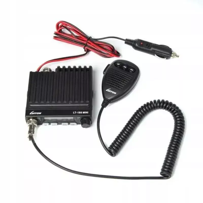 Auto-CB-Funkgerät Luiton LT-198, 40 AM/FM-Kanäle, 4 W, 12–24 V, schwarz, Zigarettenanzünderstecker