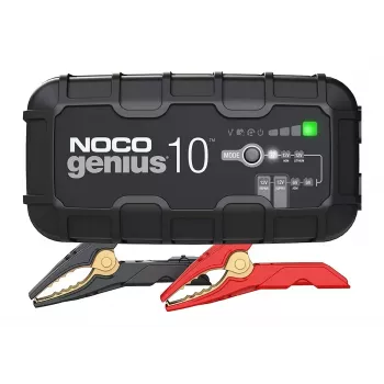 Batterieladegerät NOCO GENIUS10 EU 10 A für 6V- und 12V-Batterien — Wartung und Desulfatierung, 150 W, Li‑Ion/AGM/Gel, IPX wasserbeständig