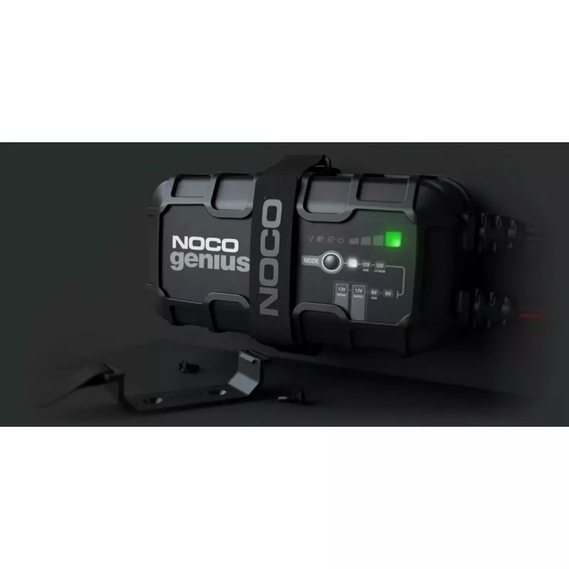 Batterieladegerät NOCO GENIUS10 EU 10 A für 6V- und 12V-Batterien — Wartung und Desulfatierung, 150 W, Li‑Ion/AGM/Gel, IPX wasserbeständig