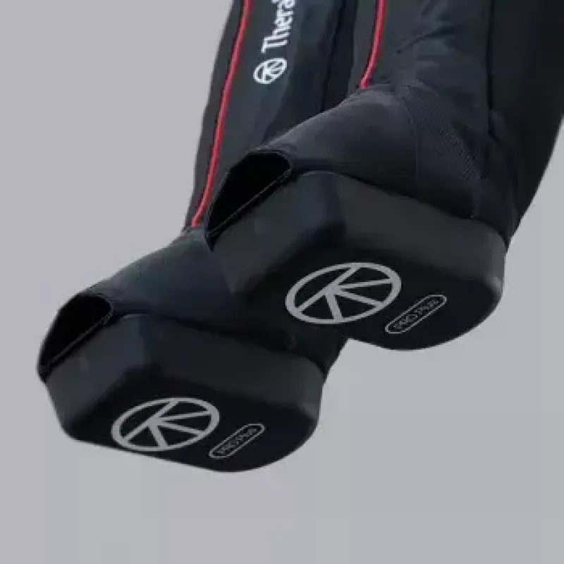Kompressionsstiefel Therabody Recovery Air Jetboots Pro Plus — Ganzbein, Regular, pneumatisch 20–100 mmHg, Vibration, LCD, wiederaufladbar