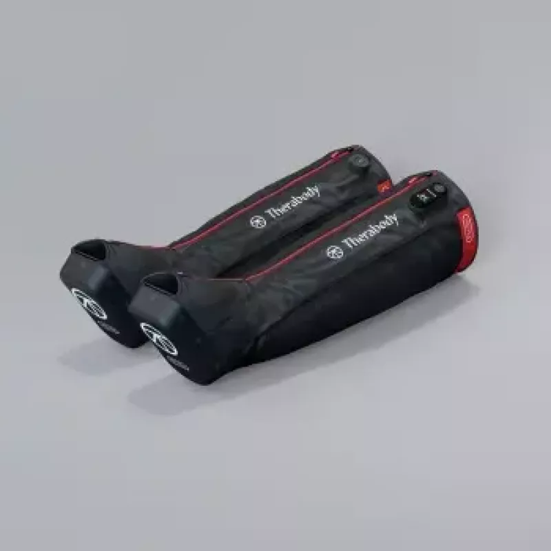 Kompressionsstiefel Therabody Recovery Air Jetboots Pro Plus — Ganzbein, Regular, pneumatisch 20–100 mmHg, Vibration, LCD, wiederaufladbar