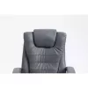 Drehbarer beheizter Bürostuhl ActiveJet YK7304 — grau gepolsterte Sitzfläche und Rückenlehne aus Leder, verstellbare Rückenlehne, Gaslift 45–55 cm