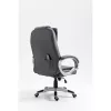 Drehbarer beheizter Bürostuhl ActiveJet YK7304 — grau gepolsterte Sitzfläche und Rückenlehne aus Leder, verstellbare Rückenlehne, Gaslift 45–55 cm