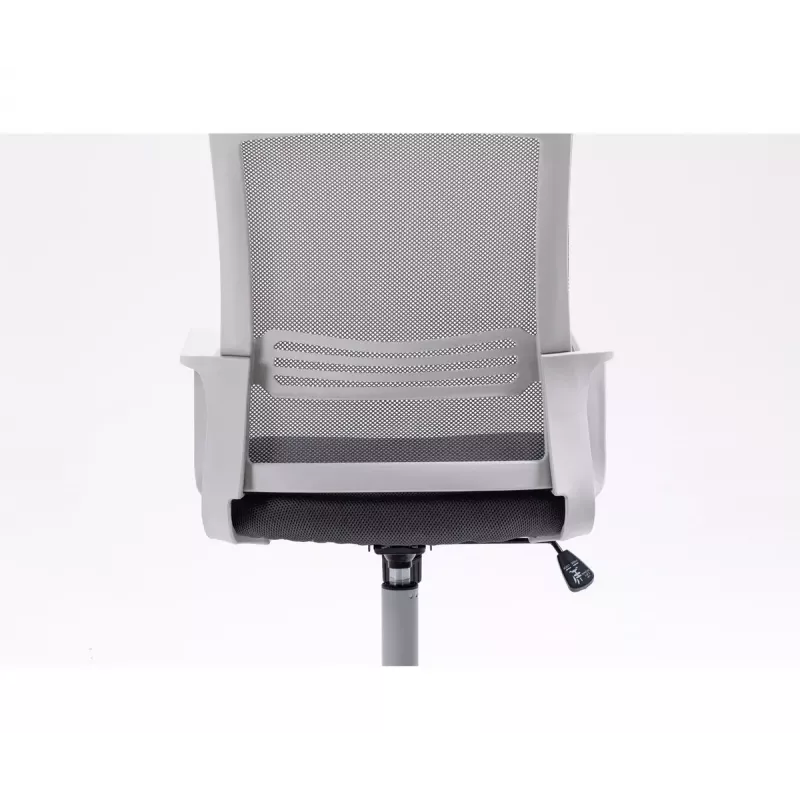 Drehstuhl ActiveJet YK01 — gepolsterter Stoffsitz, Netz-Rückenlehne, grau, höhenverstellbar 46–56 cm