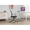 Drehstuhl ActiveJet YK01 — gepolsterter Stoffsitz, Netz-Rückenlehne, grau, höhenverstellbar 46–56 cm