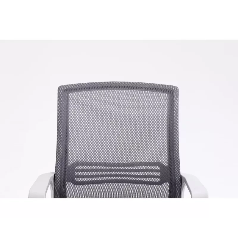 Drehstuhl ActiveJet YK01 — gepolsterter Stoffsitz, Netz-Rückenlehne, grau, höhenverstellbar 46–56 cm