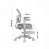 Drehstuhl mark adler Junior 5.0 — ergonomische Netzrückenlehne, Schaumstoffsitz, höhenverstellbar 42–54 cm, grau