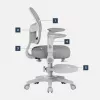Drehstuhl mark adler Junior 5.0 — ergonomische Netzrückenlehne, Schaumstoffsitz, höhenverstellbar 42–54 cm, grau