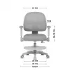 Drehstuhl mark adler Junior 5.0 — ergonomische Netzrückenlehne, Schaumstoffsitz, höhenverstellbar 42–54 cm, grau