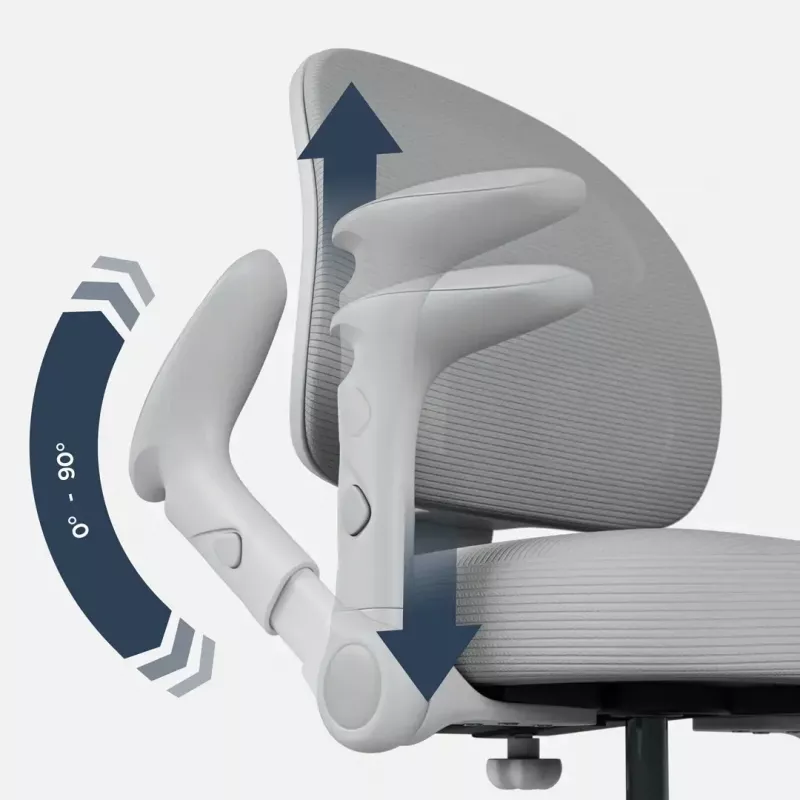 Drehstuhl mark adler Junior 5.0 — ergonomische Netzrückenlehne, Schaumstoffsitz, höhenverstellbar 42–54 cm, grau