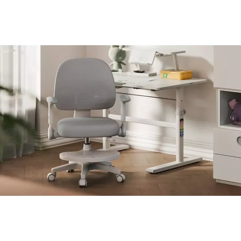 Drehstuhl mark adler Junior 5.0 — ergonomische Netzrückenlehne, Schaumstoffsitz, höhenverstellbar 42–54 cm, grau