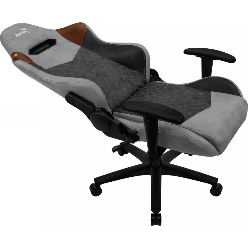 Aerocool DUKE AeroSuede Universal-Gaming-Stuhl Schwarz, Braun, Grau