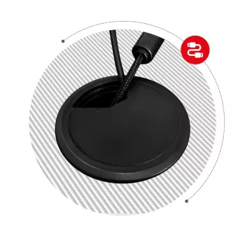 Ecke Gaming-Schreibtisch Huzaro Hero 6.3 Weiß L-Form Carbonfaserplatte 1540×1170×740 mm