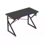 Gaming-Tisch Huzaro Hero 1.7 RGB Schwarz — gerader ergonomischer Schreibtisch 1200x600 mm, 750 mm Höhe, LED, Becherhalter, Kopfhörerhaken