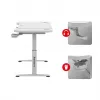 Gaming-Stuhl huzaro Hero 2.6 White – ergonomischer, höhenverstellbarer High-Back-Drehsessel mit Getränkehalter und Kopfhörerhaken