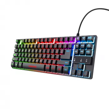 Trust GXT 833 Thado Tastatur Gaming USB Niederländisch Schwarz, Silber
