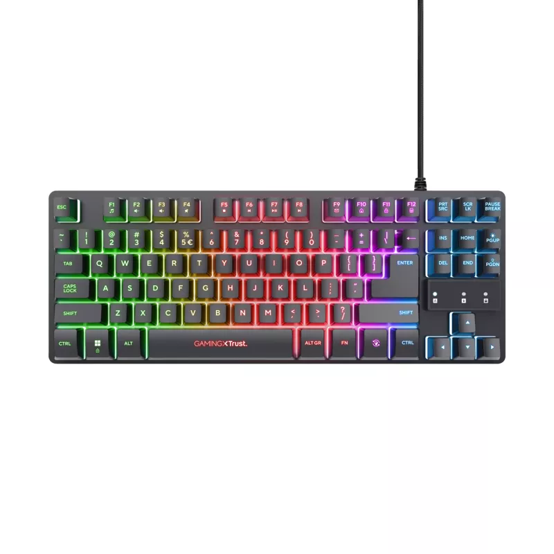 Trust GXT 833 Thado Tastatur Gaming USB Niederländisch Schwarz, Silber