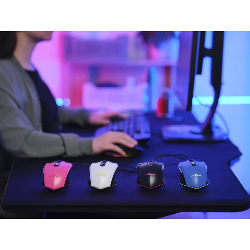 Trust GXT 109P FELOX Maus Gaming beidhändig USB Typ-A 6400 DPI