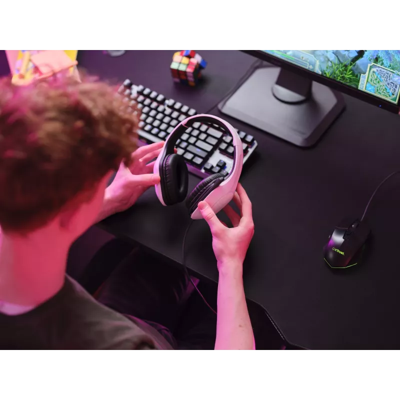 Trust GXT 415W Zirox Headset Kabelgebunden Head-band Gaming Weiß