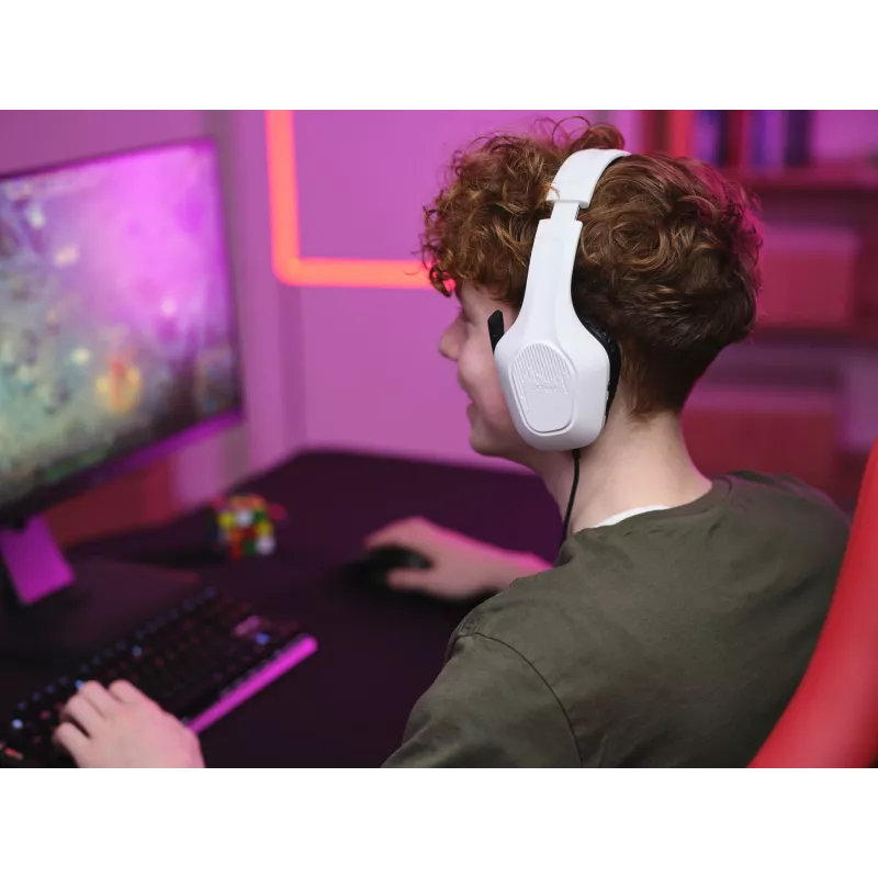 Trust GXT 415W Zirox Headset Kabelgebunden Head-band Gaming Weiß