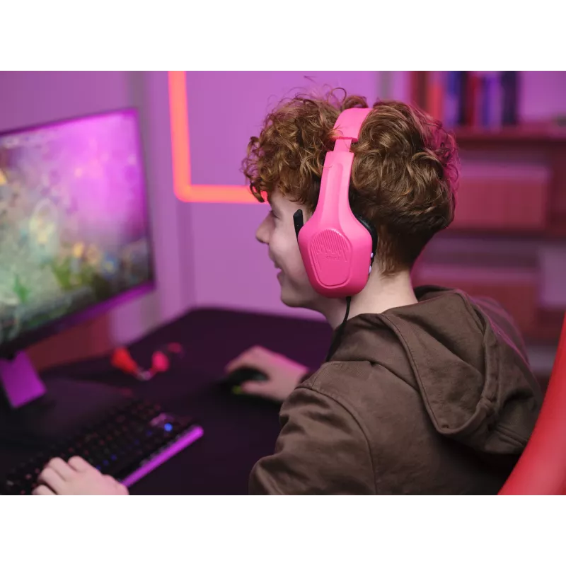 Trust GXT 415P Zirox Headset Kabelgebundener Kopfhörerbügel Gaming Pink