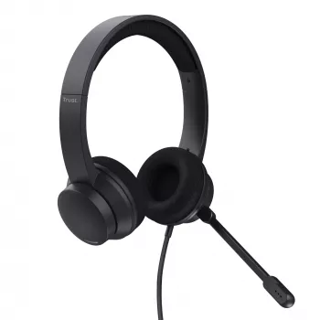 Trust Ayda Headset Wired Head-band Calls/Music USB Type-A Schwarz