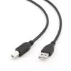 GEMBIRD USB 2.0 A-Stecker B-Stecker Kabel 2,0 m (6ft) – Schwarz/Bulk-Verpackung