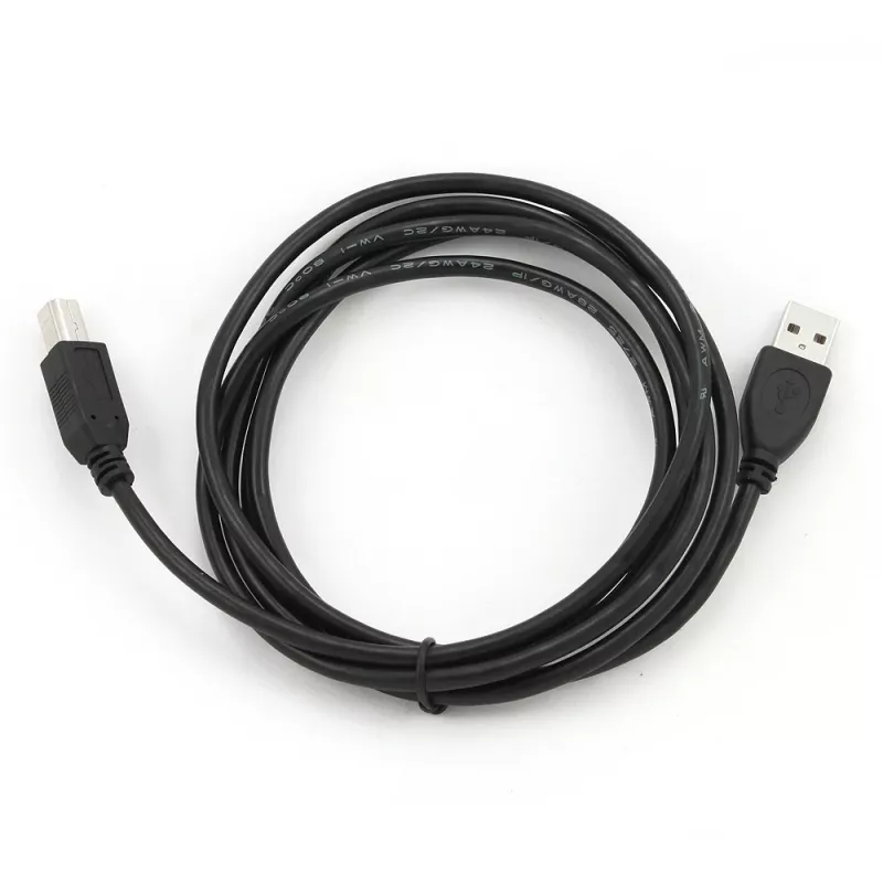 GEMBIRD USB 2.0 A-Stecker B-Stecker Kabel 2,0 m (6ft) – Schwarz/Bulk-Verpackung