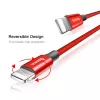 USB-A auf Lightning Kabel Baseus Yiven 1,8 m, 2 A Ausgang, rot, Mantel aus thermoplastischem Elastomer