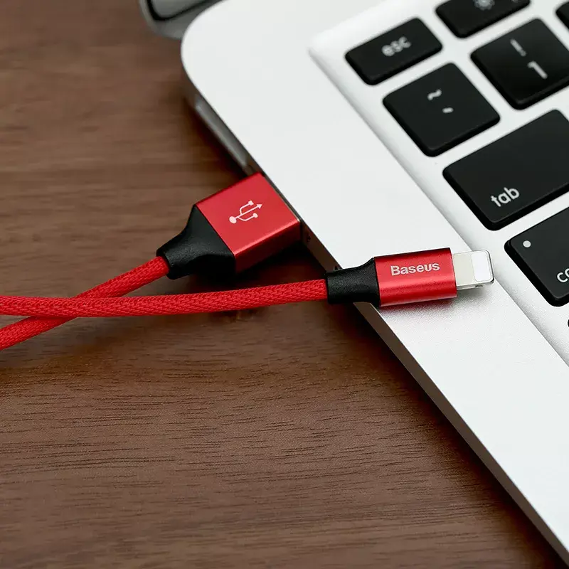 USB-A auf Lightning Kabel Baseus Yiven 1,8 m, 2 A Ausgang, rot, Mantel aus thermoplastischem Elastomer