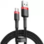 BASEUS Geflochtenes Cafule-Schnellladekabel - USB Typ-A auf Typ-C 2A - 2 m - Schwarz (Nylon)