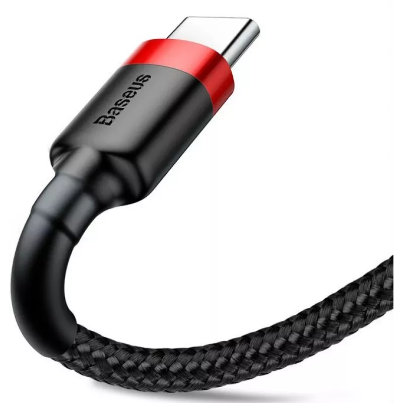 BASEUS Geflochtenes Cafule-Schnellladekabel - USB Typ-A auf Typ-C 2A - 2 m - Schwarz (Nylon)