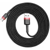 BASEUS Geflochtenes Cafule-Schnellladekabel - USB Typ-A auf Typ-C 2A - 2 m - Schwarz (Nylon)