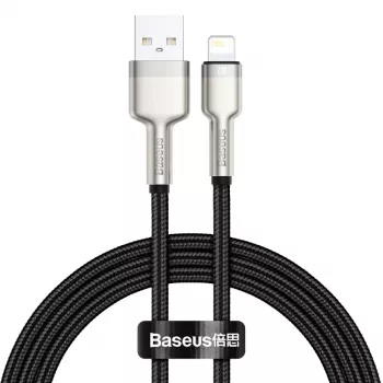 BASEUS Fast Charge Cafule Datenübertragungskabel - USB Typ-A auf Lightning - 480 Mbit/s (2,4 A PD) - 1 m - Schwarz