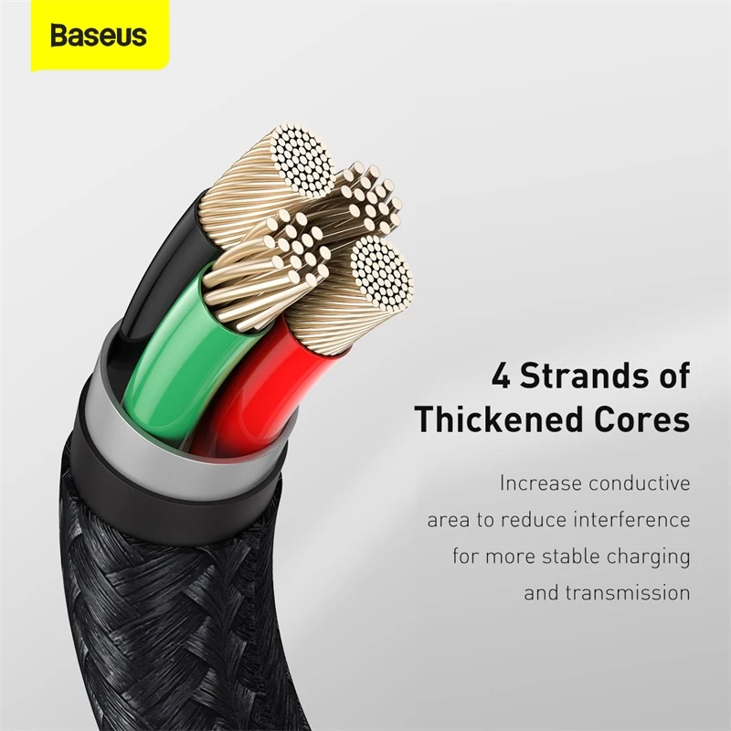 BASEUS Fast Charge Cafule Datenübertragungskabel - USB Typ-A auf Lightning - 480 Mbit/s (2,4 A PD) - 1 m - Schwarz