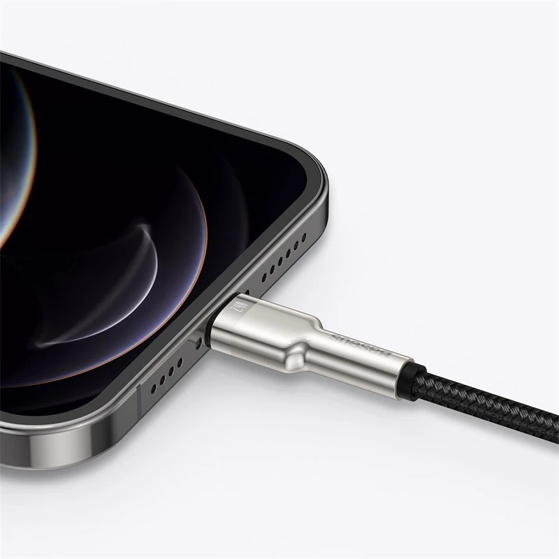 BASEUS Fast Charge Cafule Datenübertragungskabel - USB Typ-A auf Lightning - 480 Mbit/s (2,4 A PD) - 1 m - Schwarz