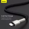 BASEUS Fast Charge Cafule Datenübertragungskabel - USB Typ-A auf Lightning - 480 Mbit/s (2,4 A PD) - 1 m - Schwarz