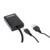 GEMBIRD VGA-zu-HDMI-Adapterkabel, USB-gespeist 15cm - Schwarz